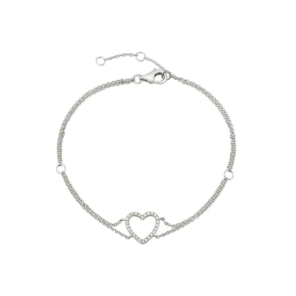 Double Row Heart Bracelet