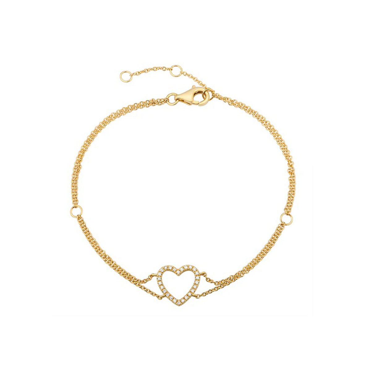 Double Row Heart Bracelet