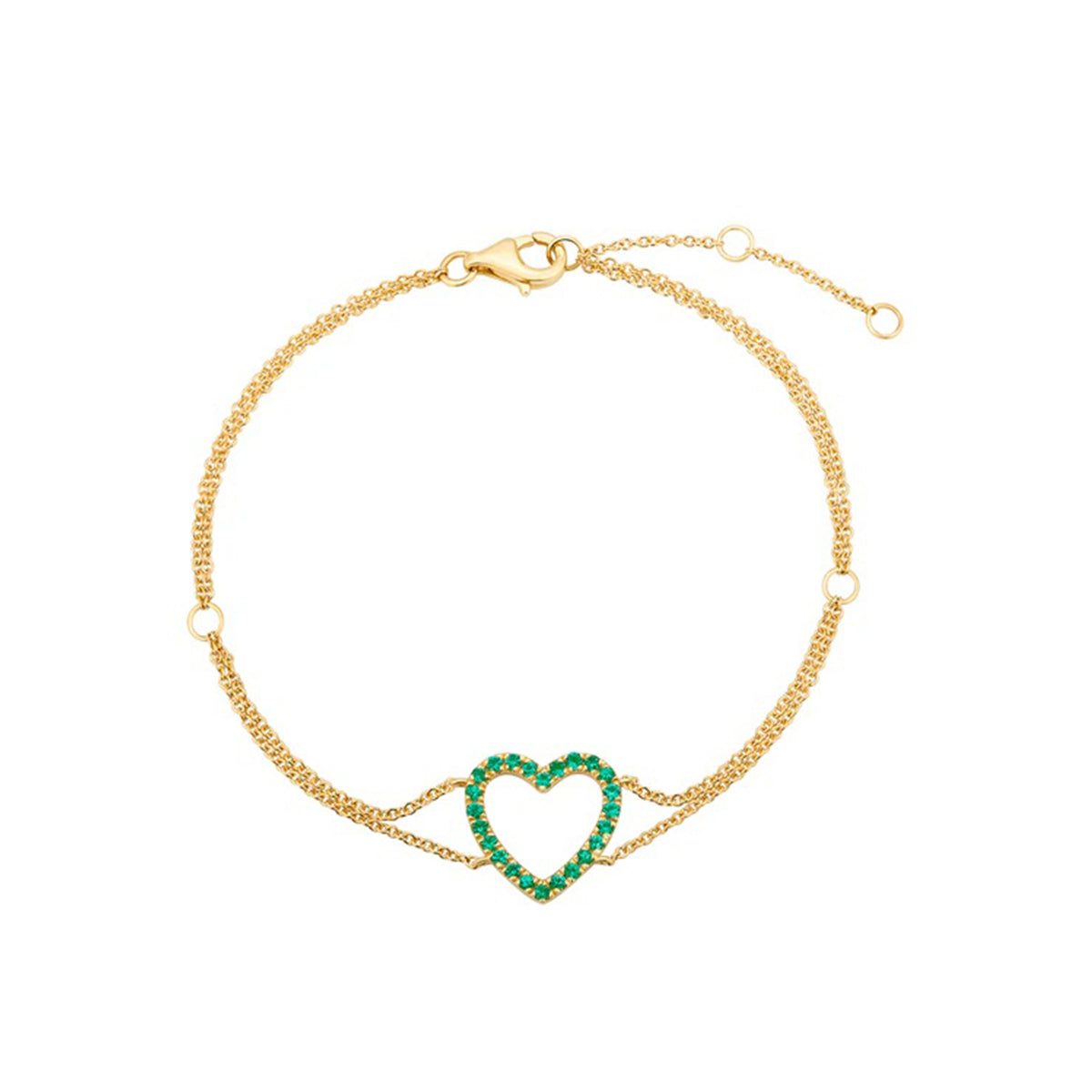 Double Row Heart Bracelet