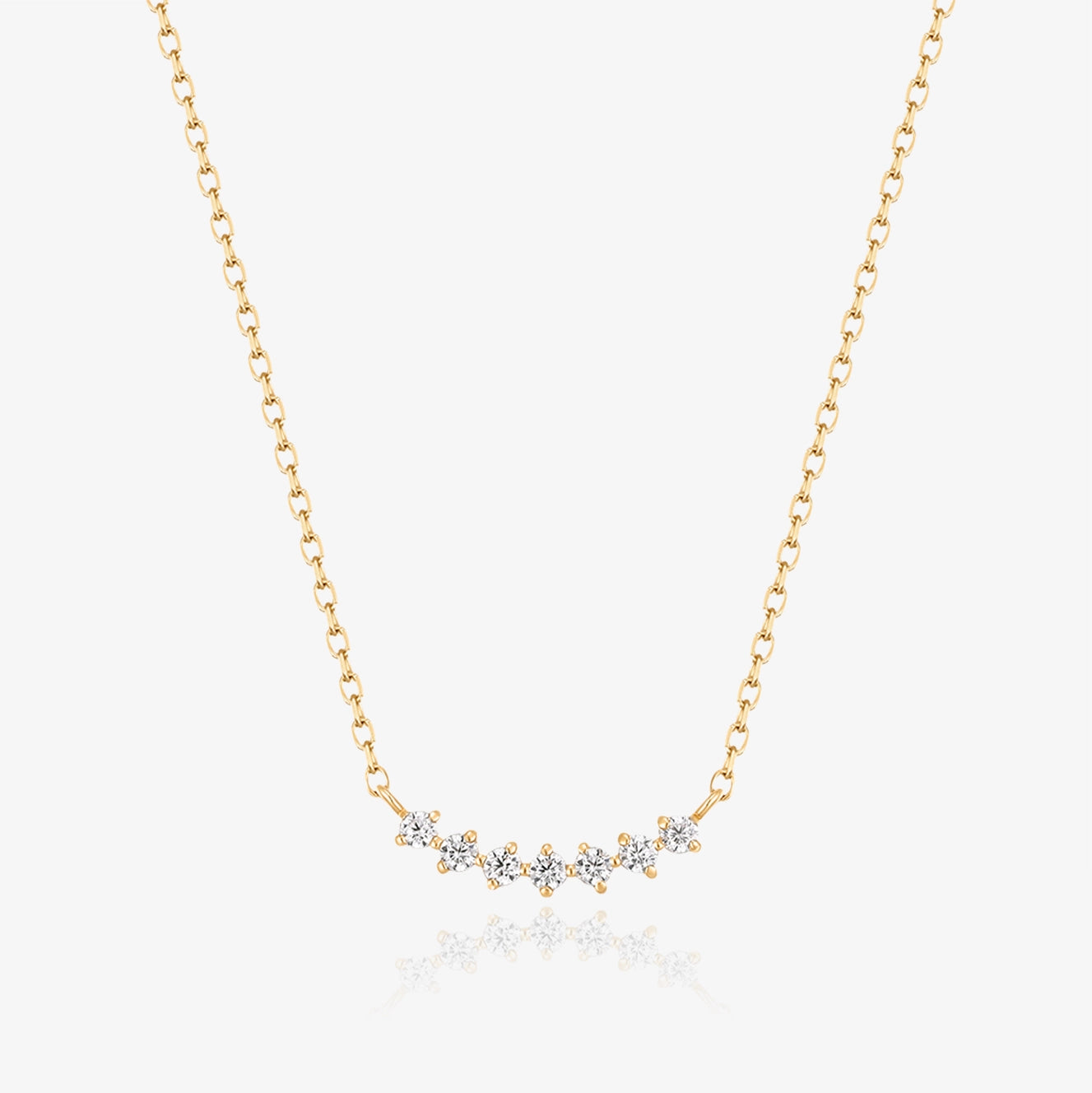 Lab Diamond Smile Necklace