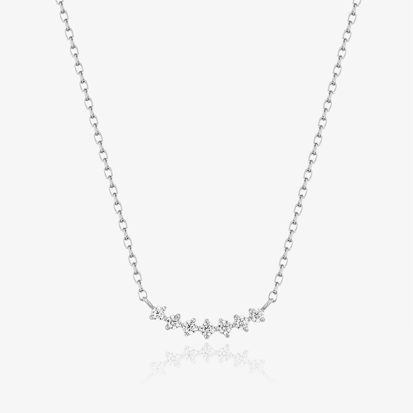 Lab Diamond Smile Necklace