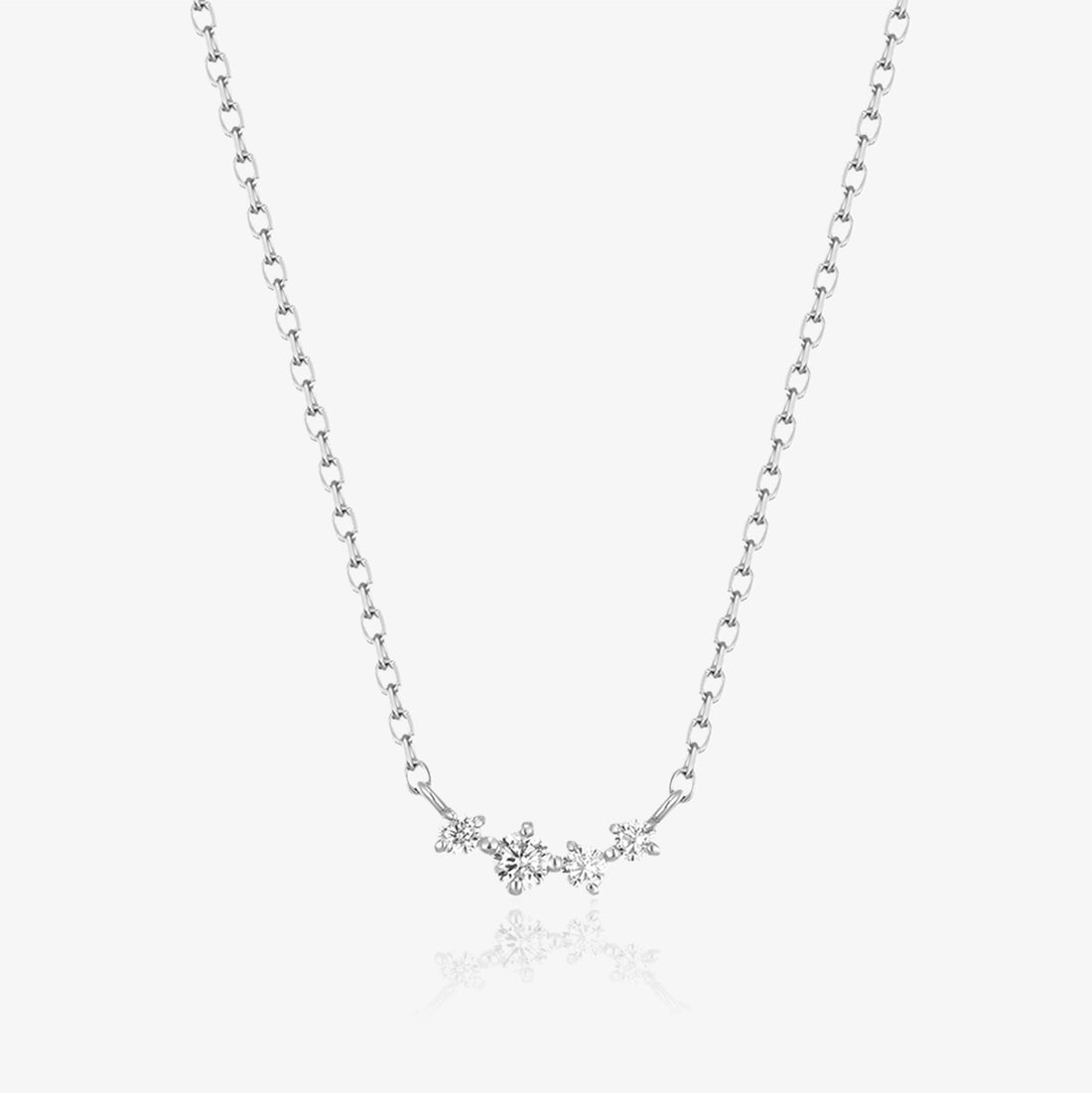 Lab Mini Diamond Smile Necklace