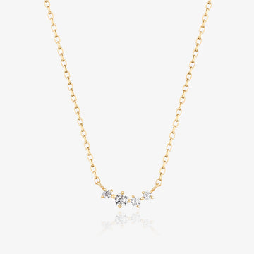 Lab Mini Diamond Smile Necklace