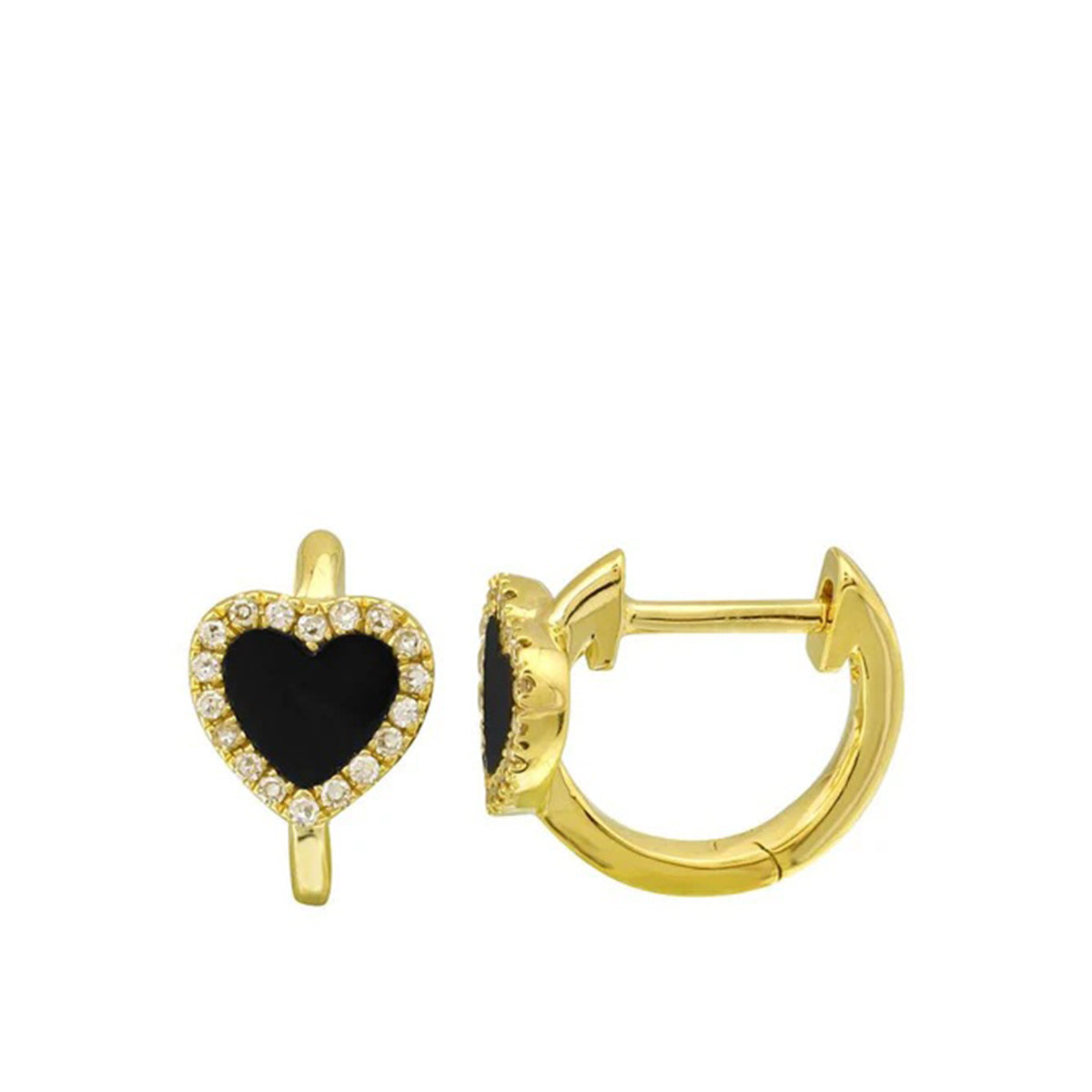 Gemstone Heart Huggies