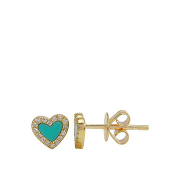 Gemstone Small Heart Earring