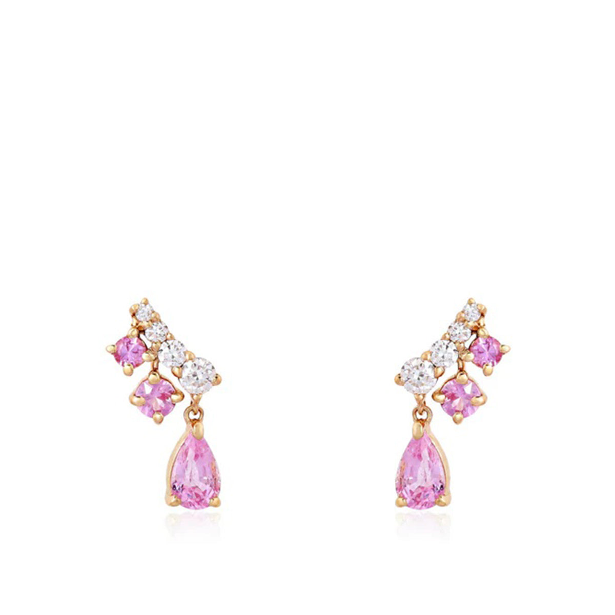 Gemstone and Diamond Pear Drop Cocktail Earrings