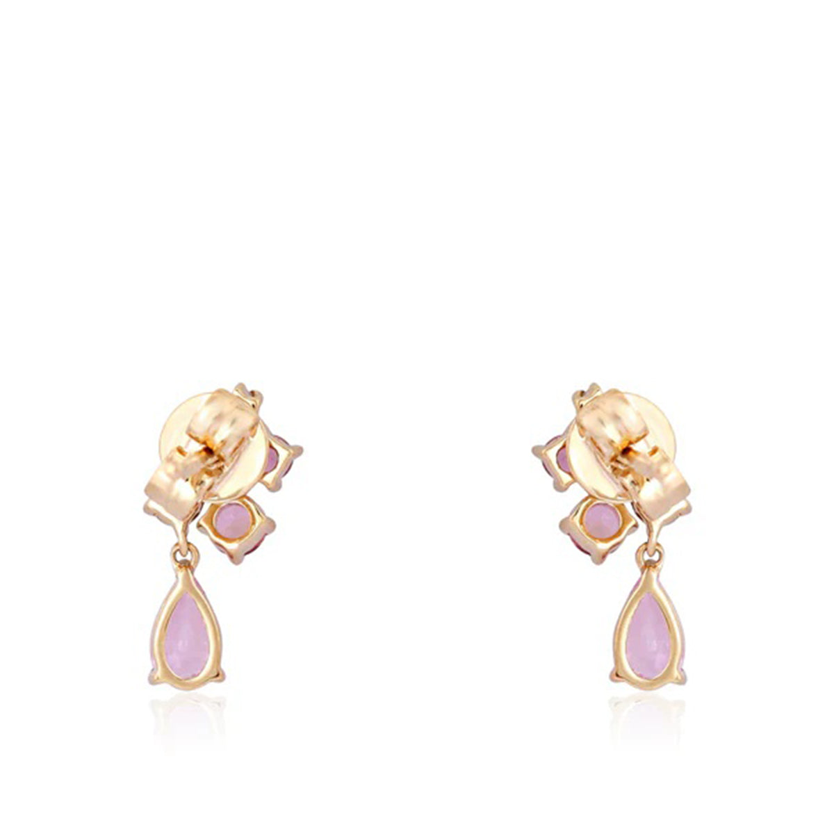 Gemstone and Diamond Pear Drop Cocktail Earrings