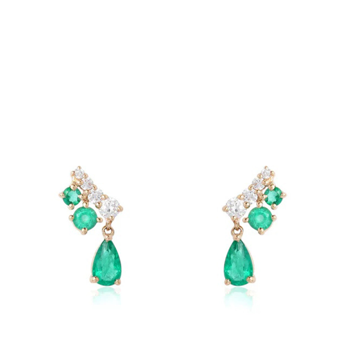 Gemstone and Diamond Pear Drop Cocktail Earrings