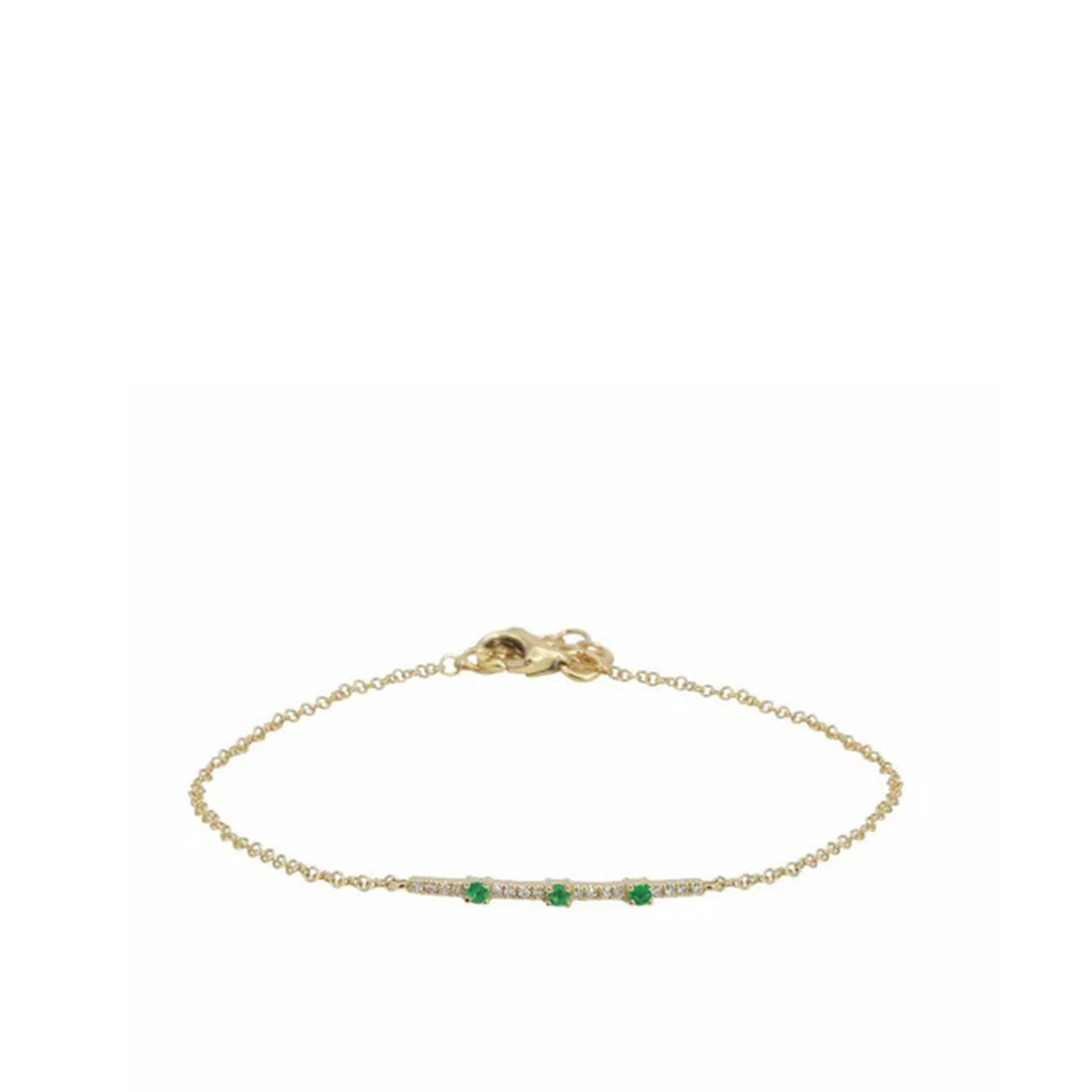 Gemstones and Diamonds Bar Bracelet