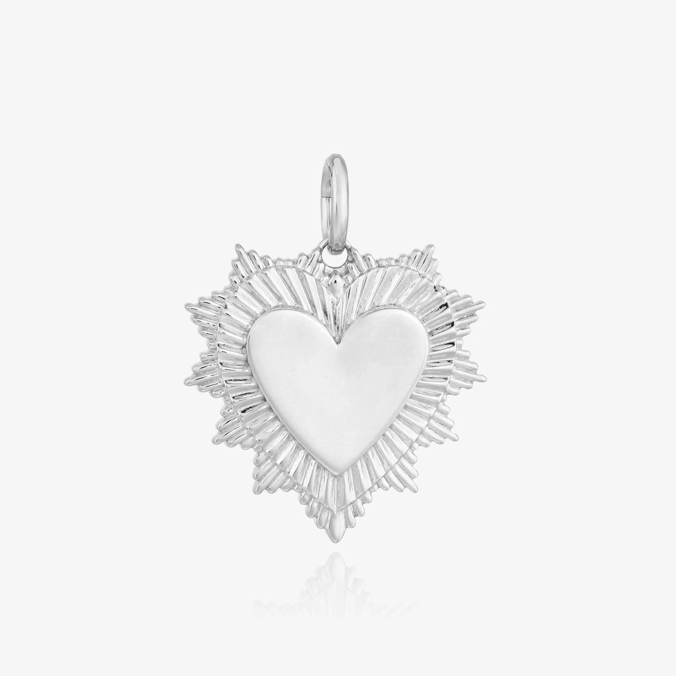 Gold Heart Spikes Charm