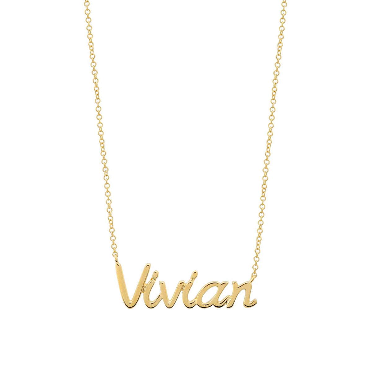 Collar con nombre escrito en oro