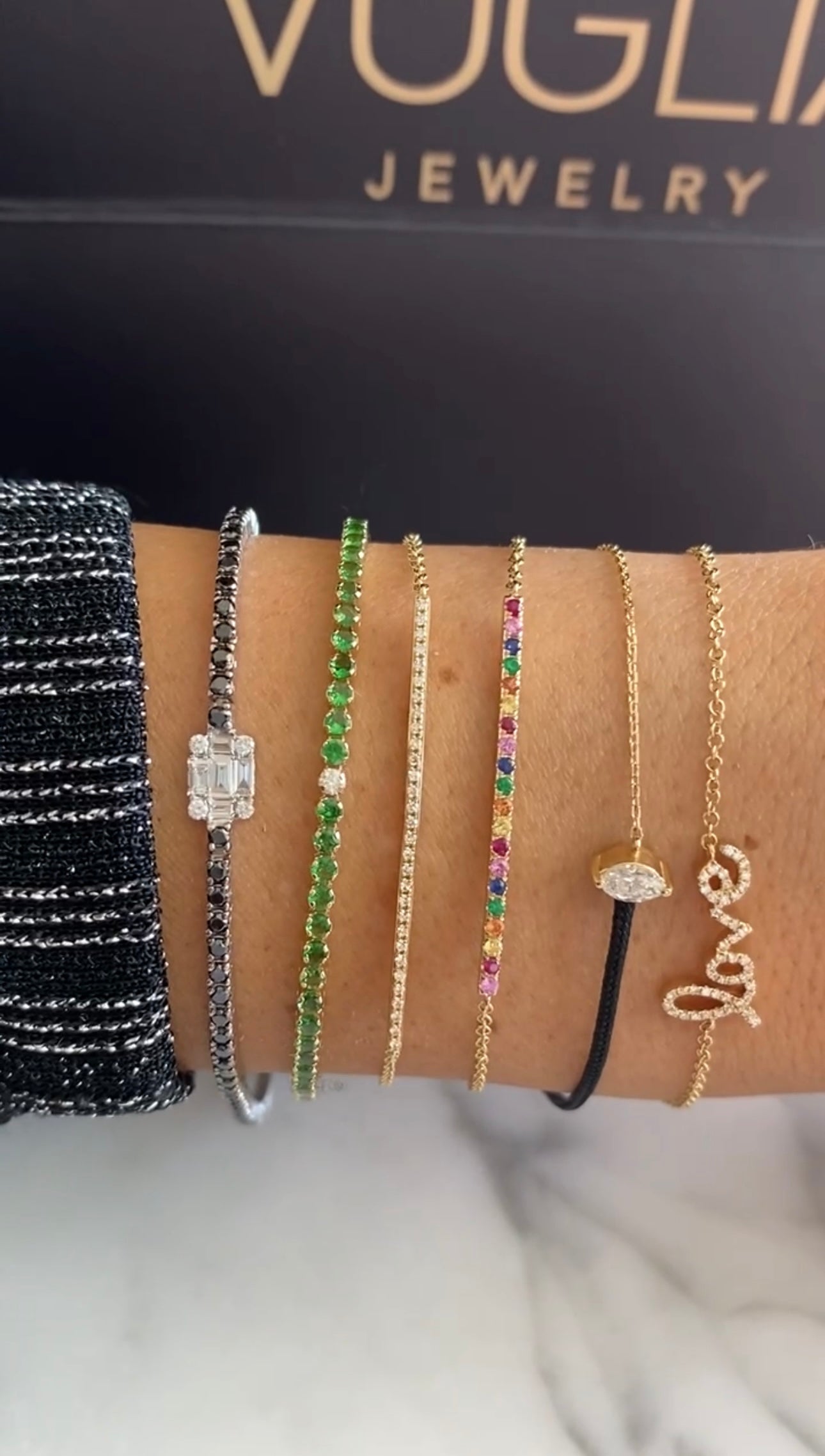 Rainbow Bar Bracelet