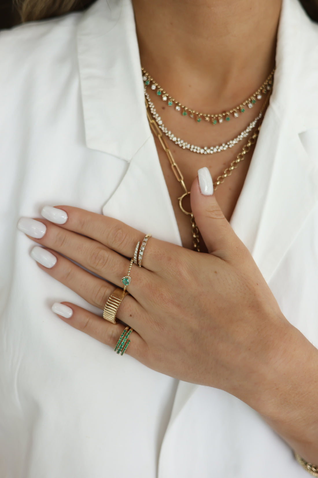 Anillo de baguette envolvente