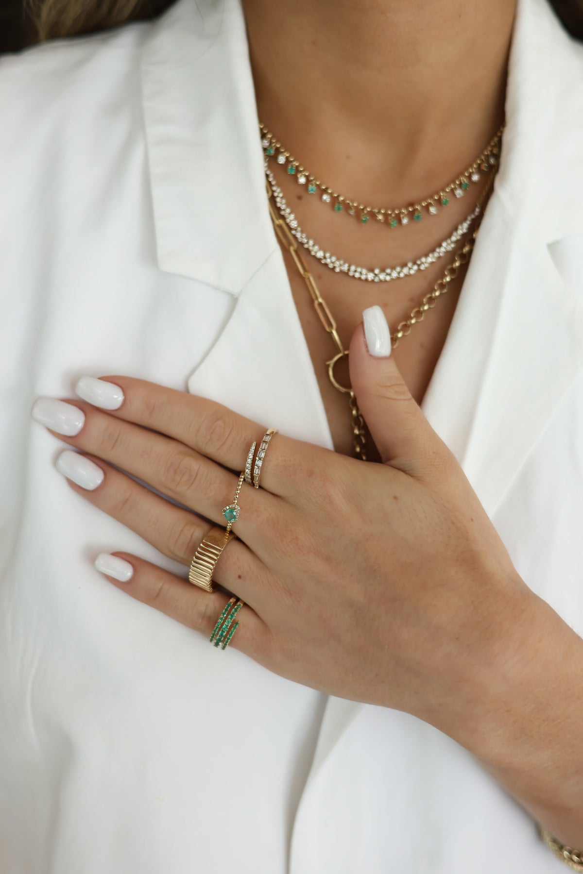 Anillo de baguette envolvente