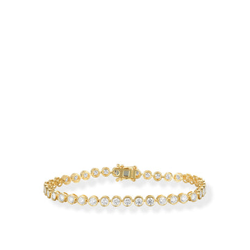 Lab Bezel Tennis Bracelet