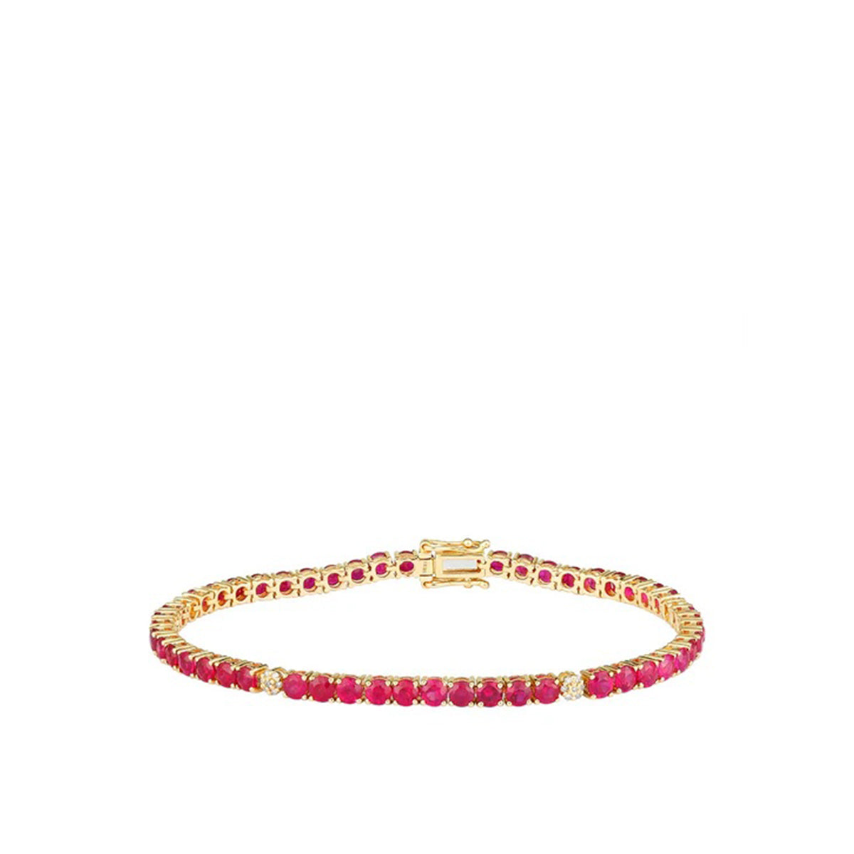 Pulsera de tenis de piedras preciosas medianas