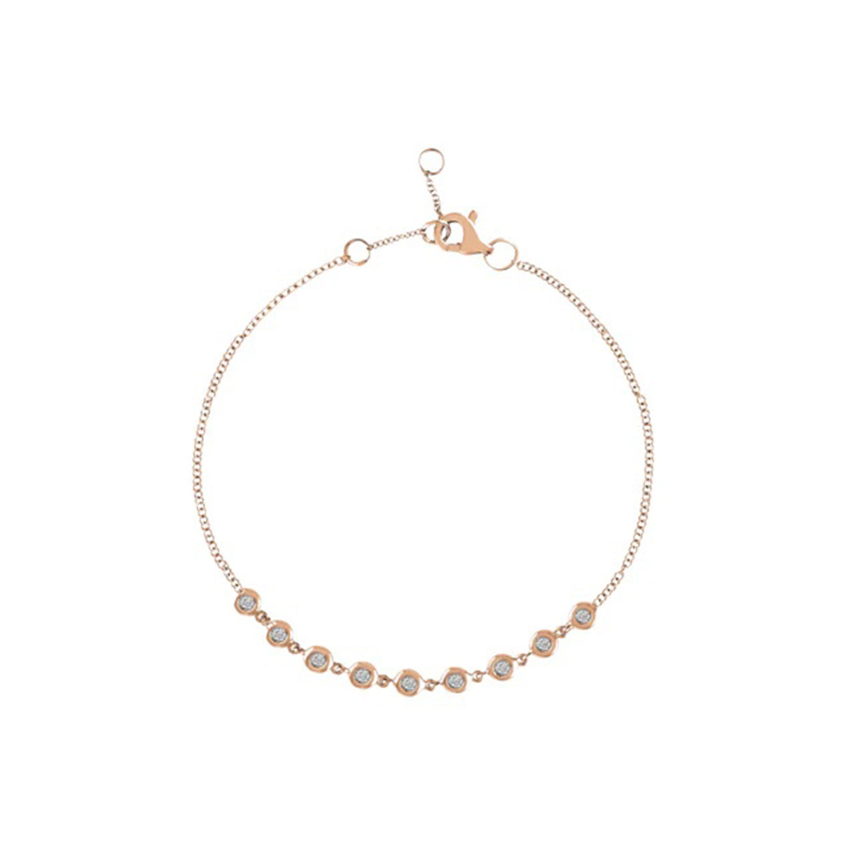 Multi Diamond Bezel Bracelet