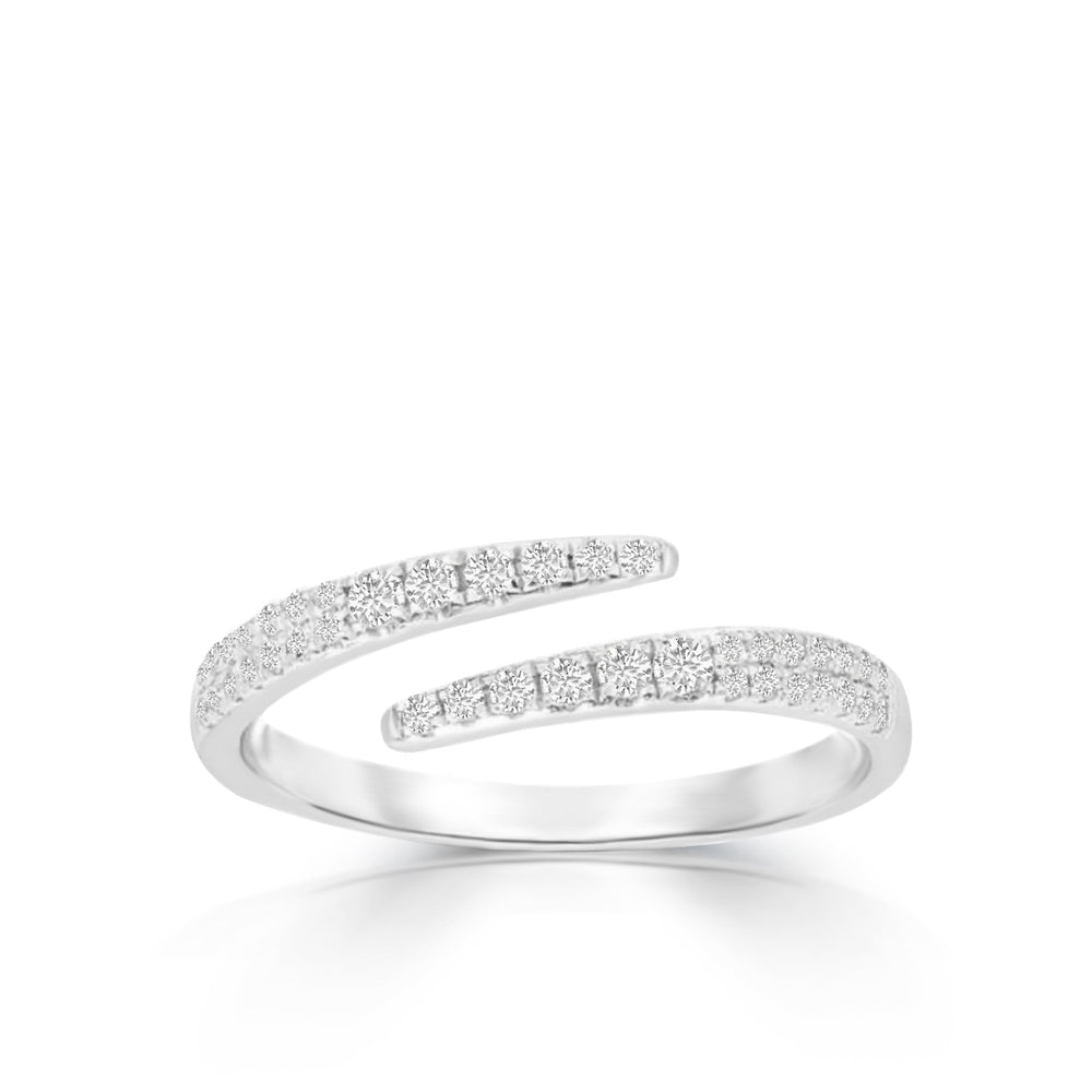 Open Diamond Wrap Pinky Ring