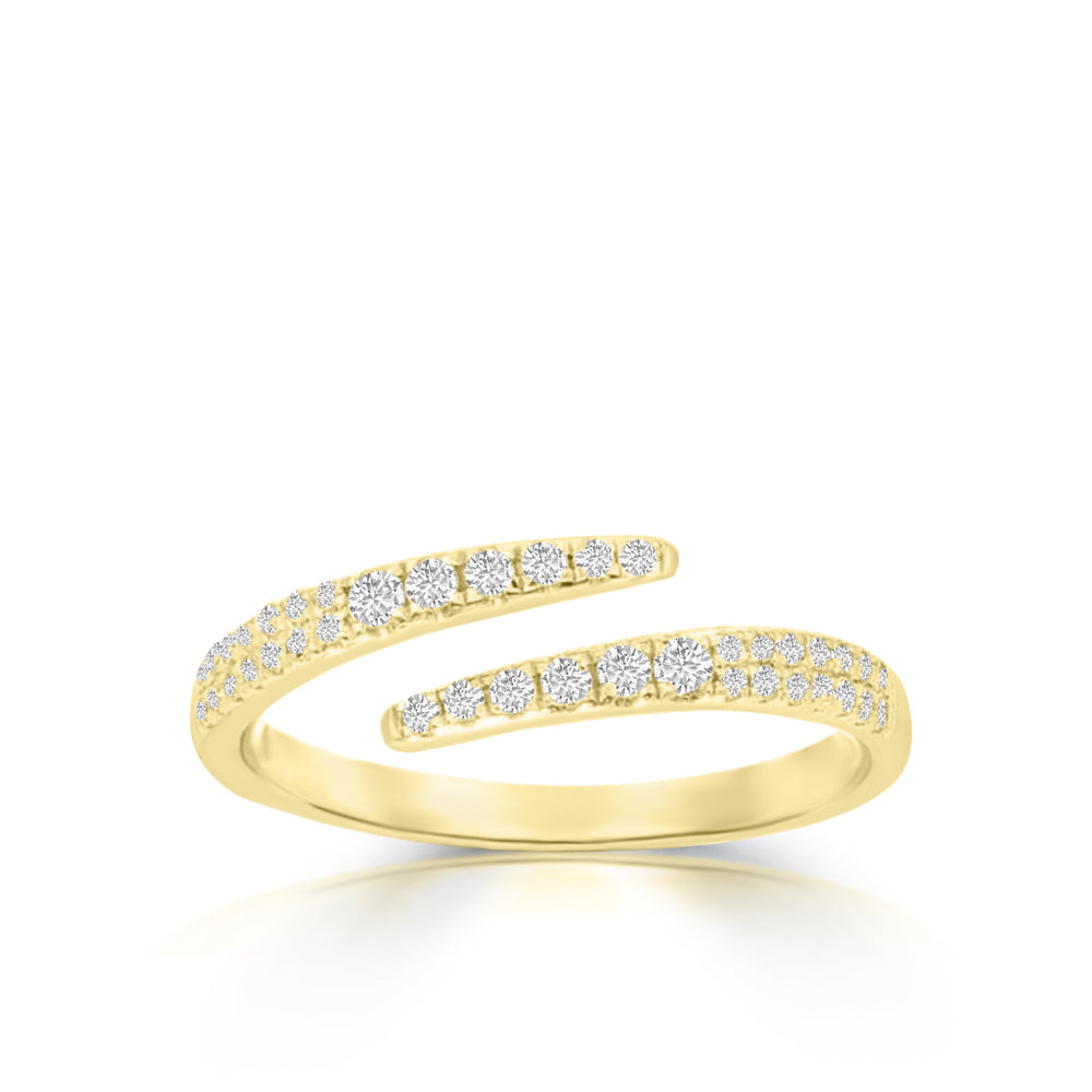 Open Diamond Wrap Pinky Ring