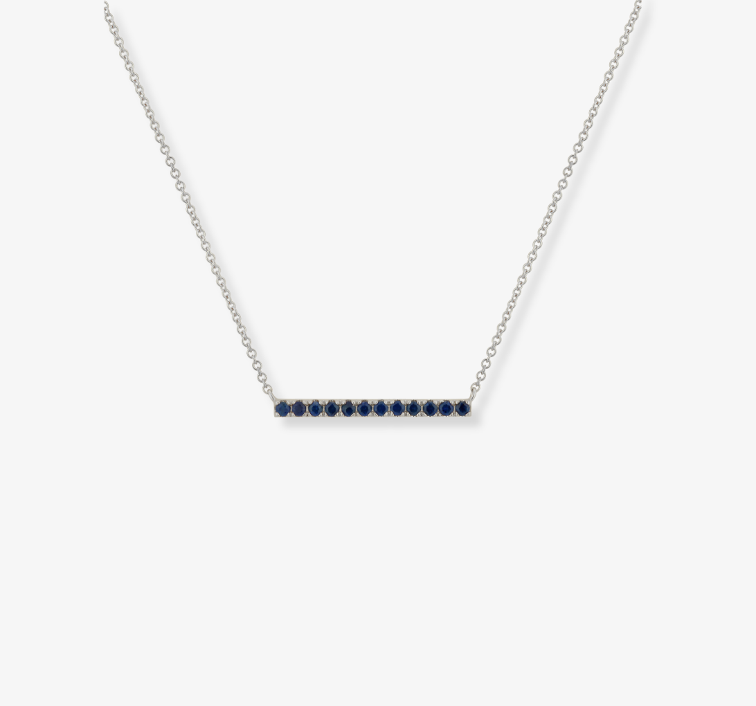 Small Bar Gemstone Necklace