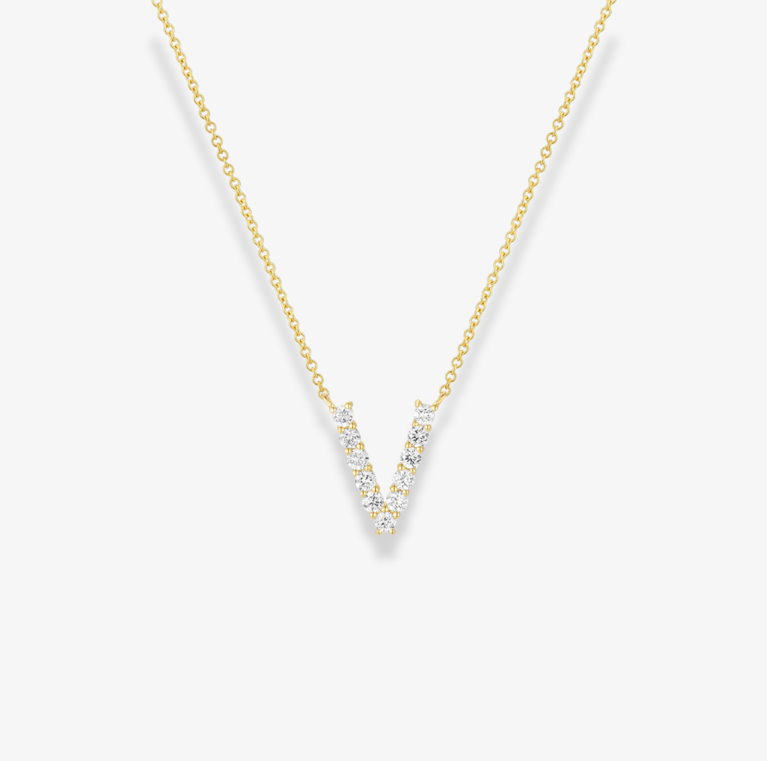 Jumbo Diamond Initial Necklace