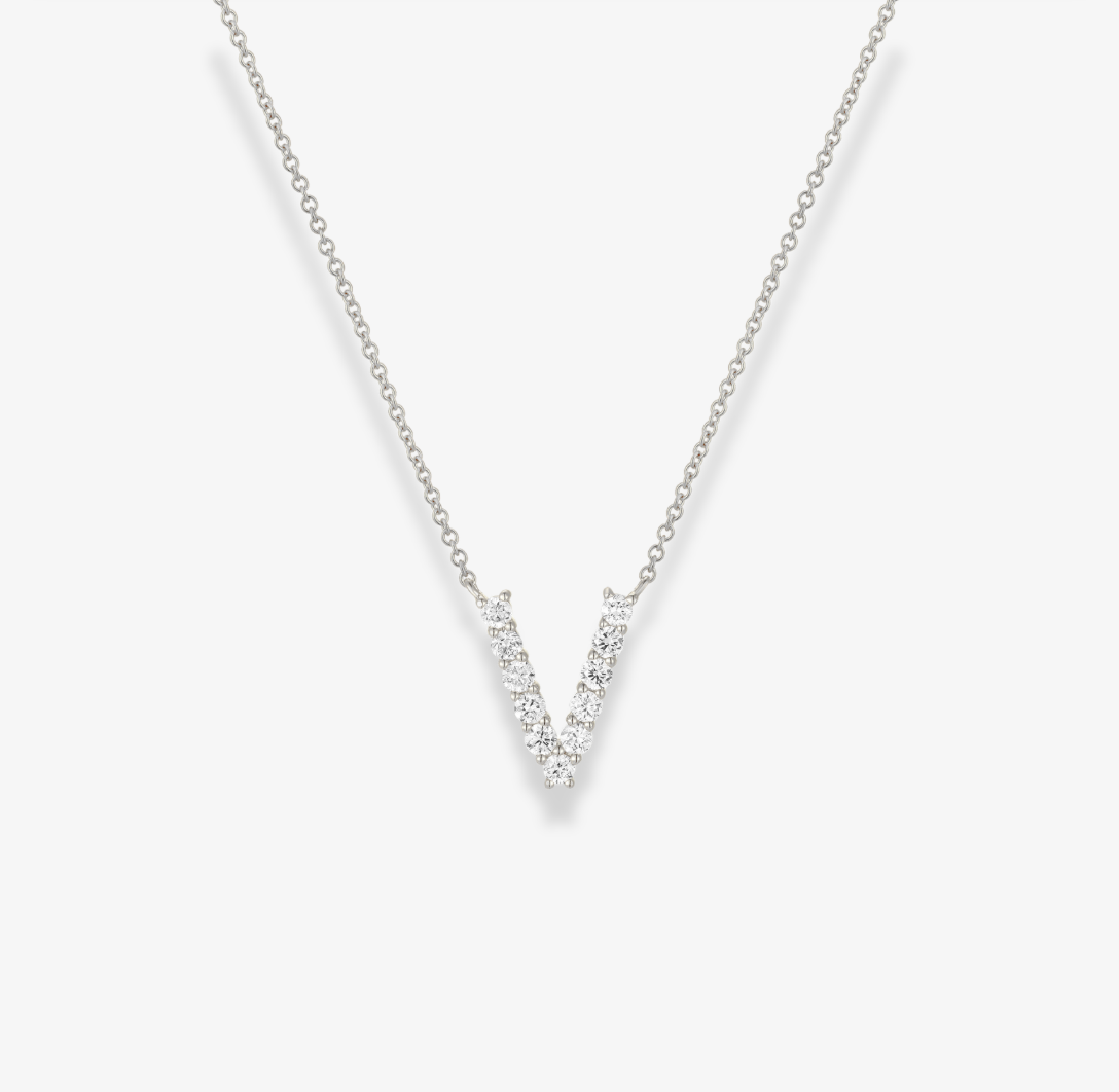 Jumbo Diamond Initial Necklace