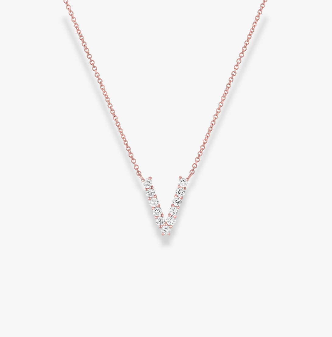 Jumbo Diamond Initial Necklace