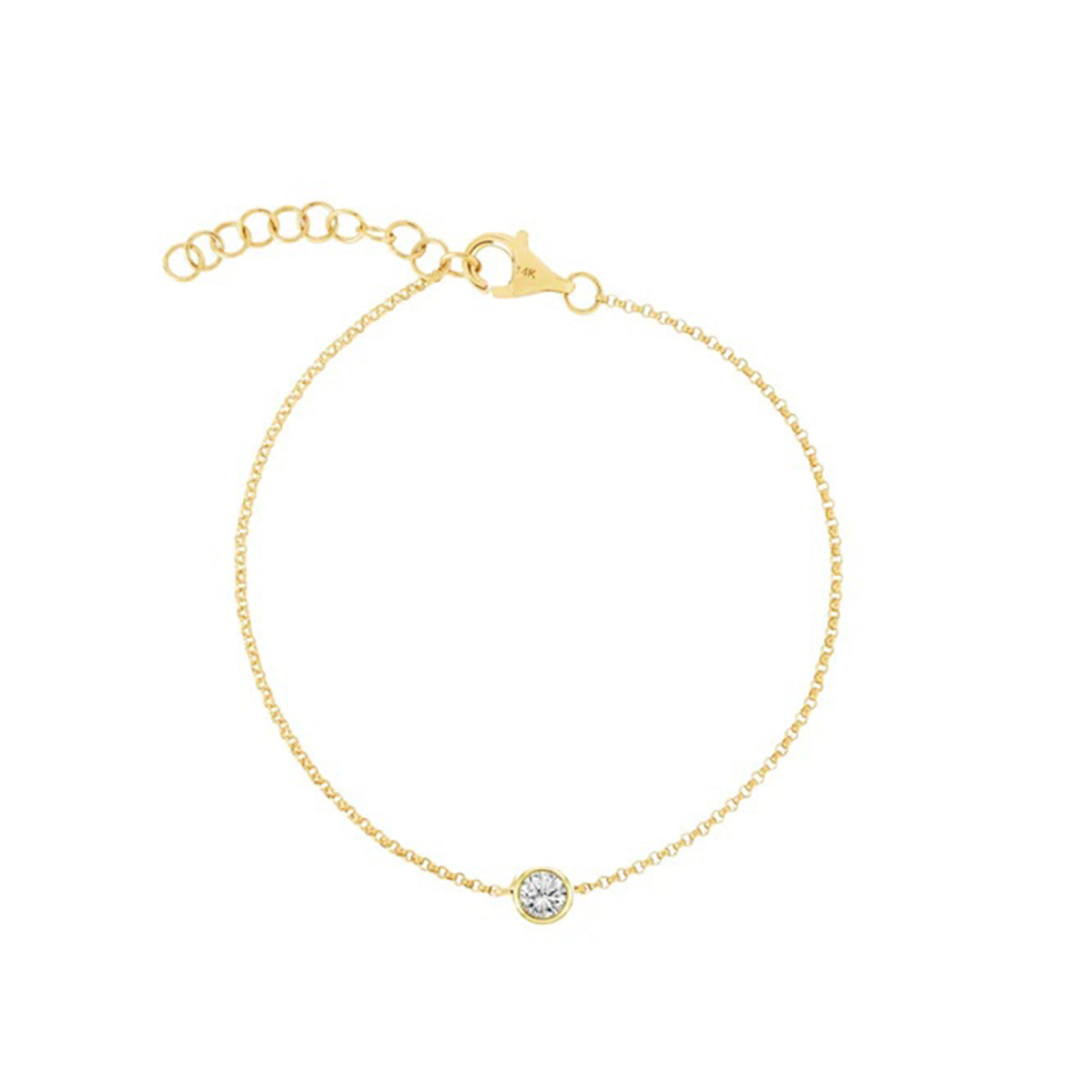 Solitaire Diamond Bezel Bracelet