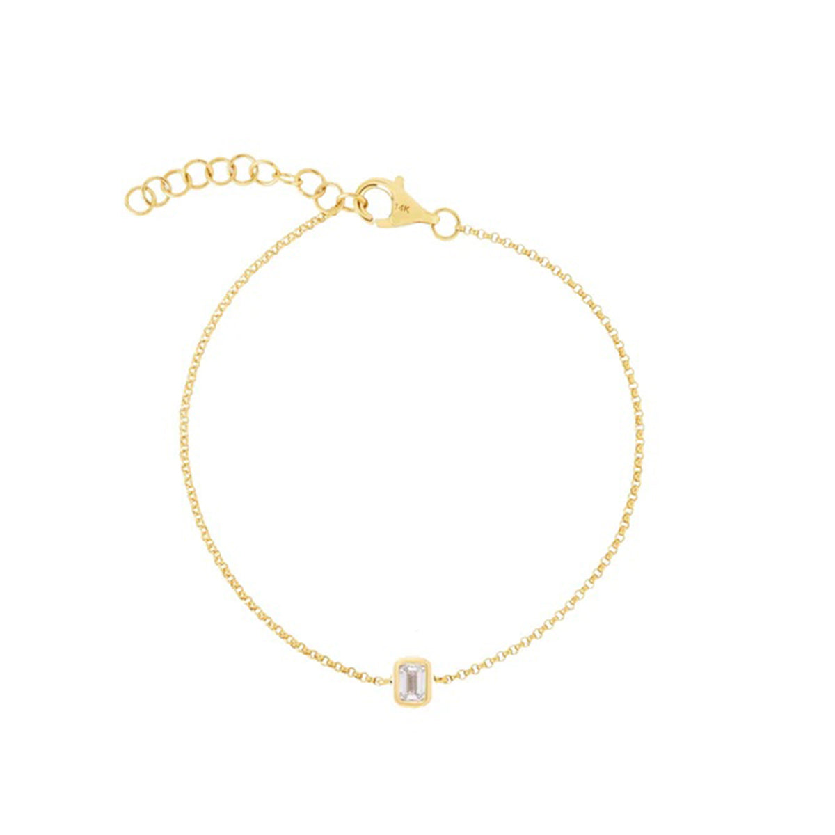 Solitaire Diamond Bezel Bracelet