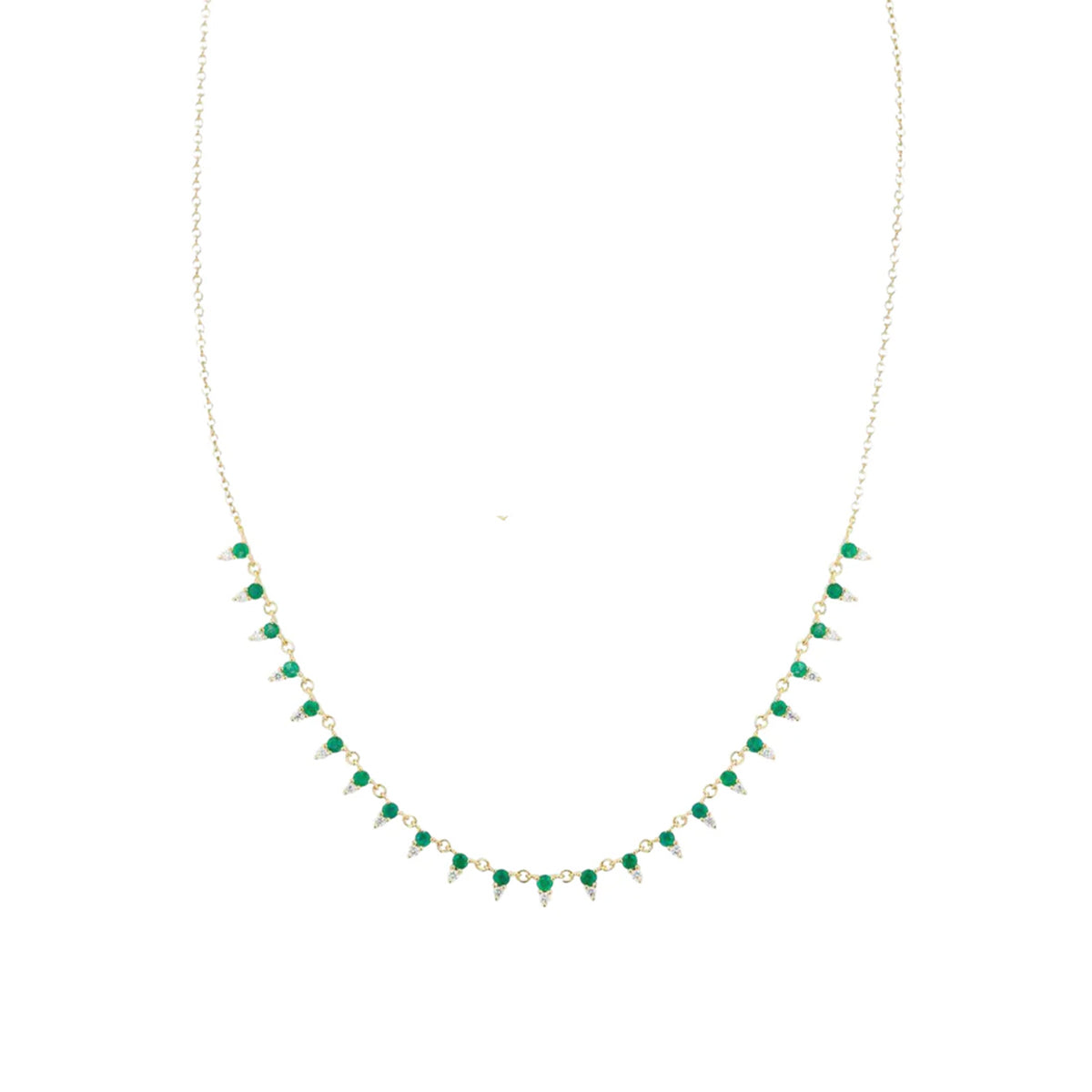 Collar de dos piedras de zafiro y diamantes 