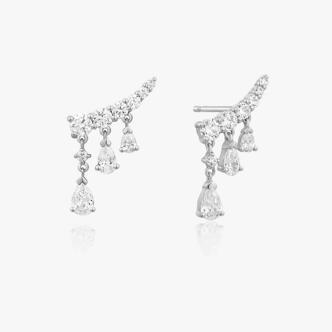 Lab Graduated Pear Dangle Piercing