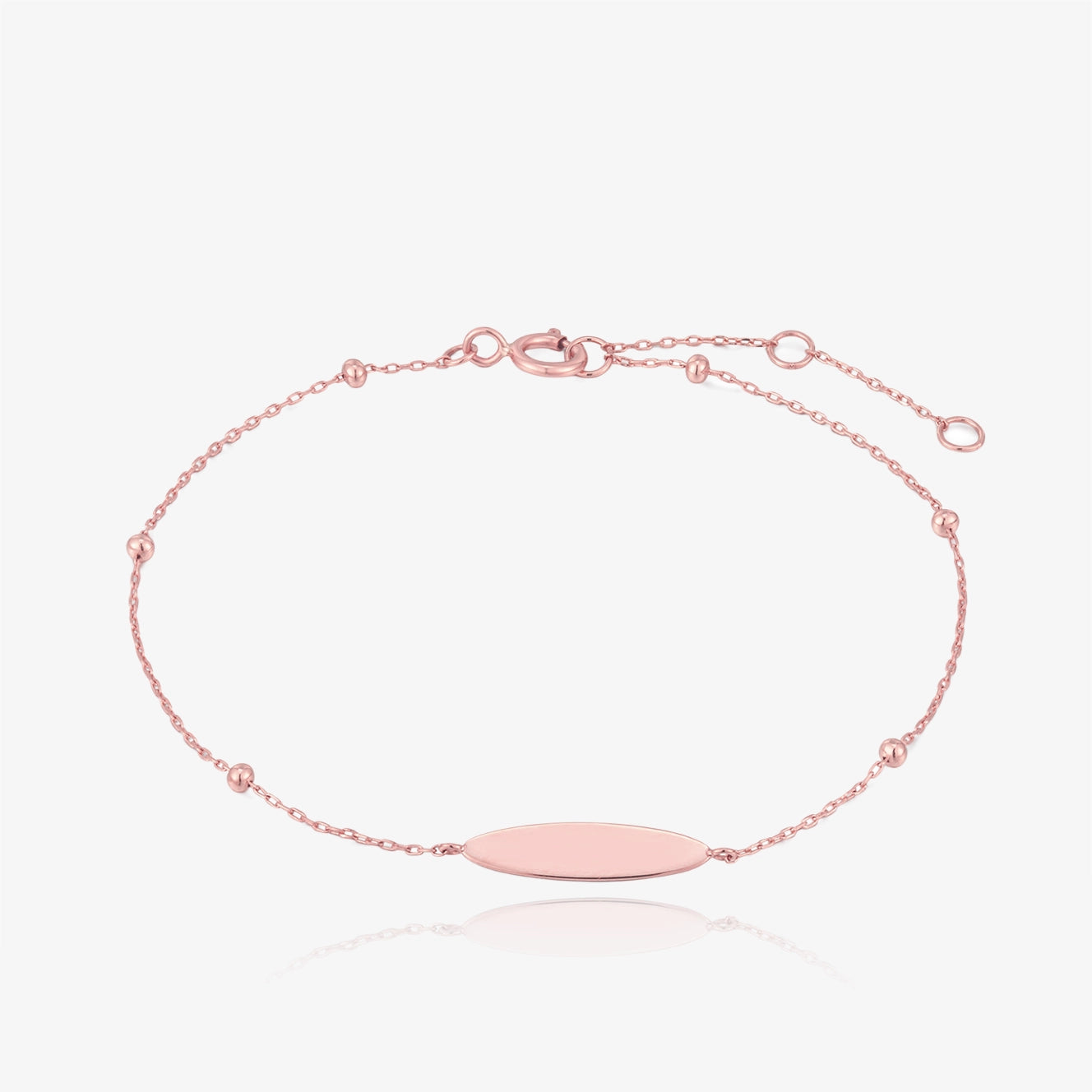 Oval ID Beaded Bracelet