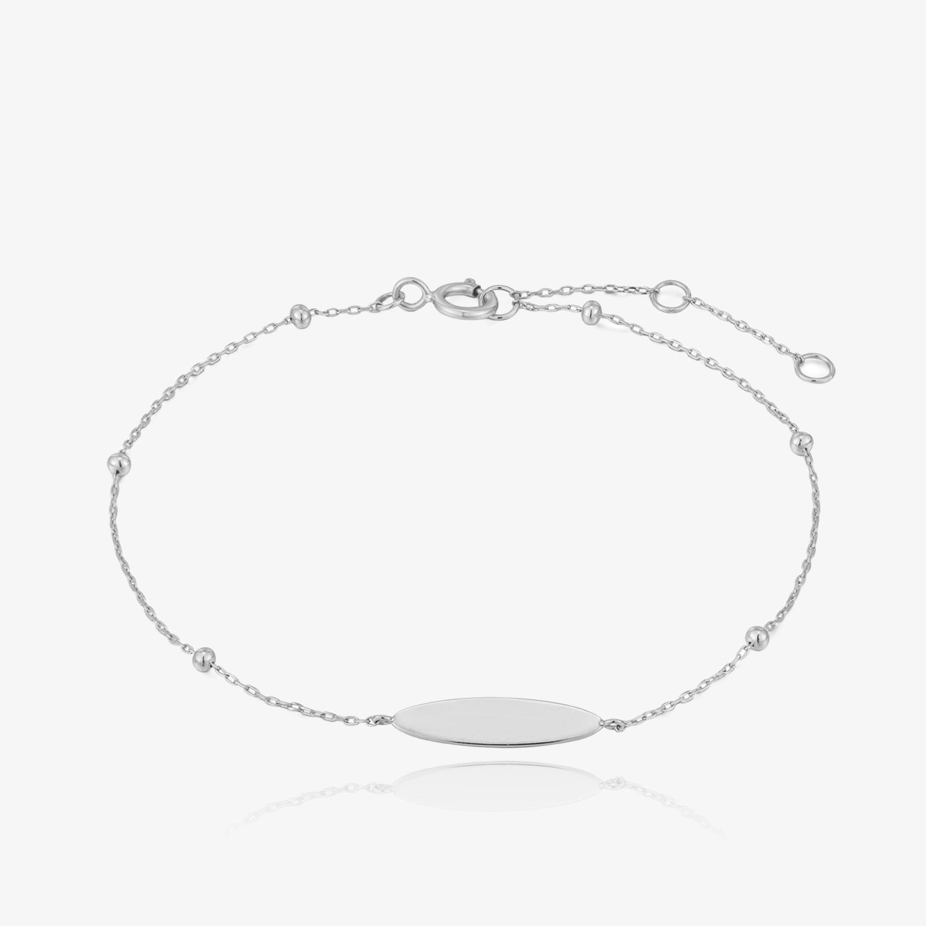 Oval ID Beaded Bracelet