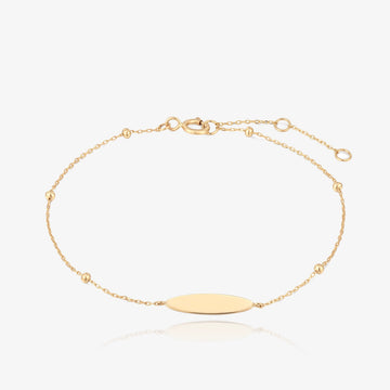 Oval ID Beaded Bracelet