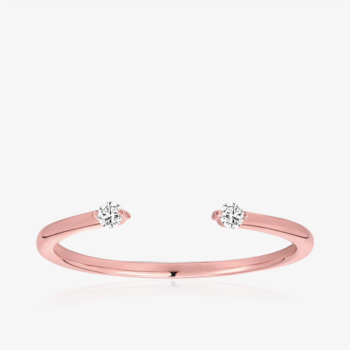 Lab Two Diamond Open Ring