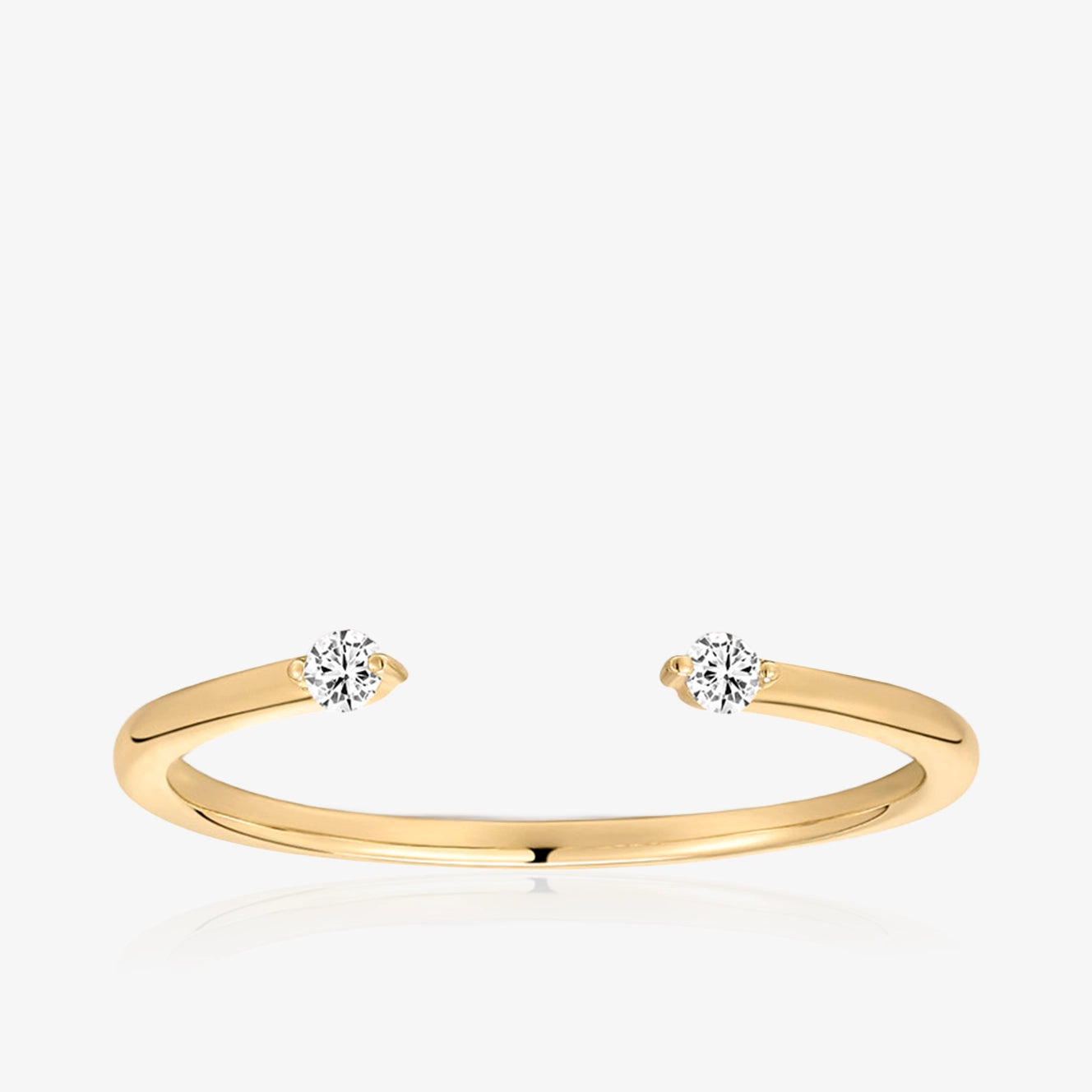 Lab Two Diamond Open Ring