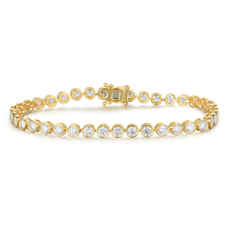 Lab Bezel Tennis Bracelet