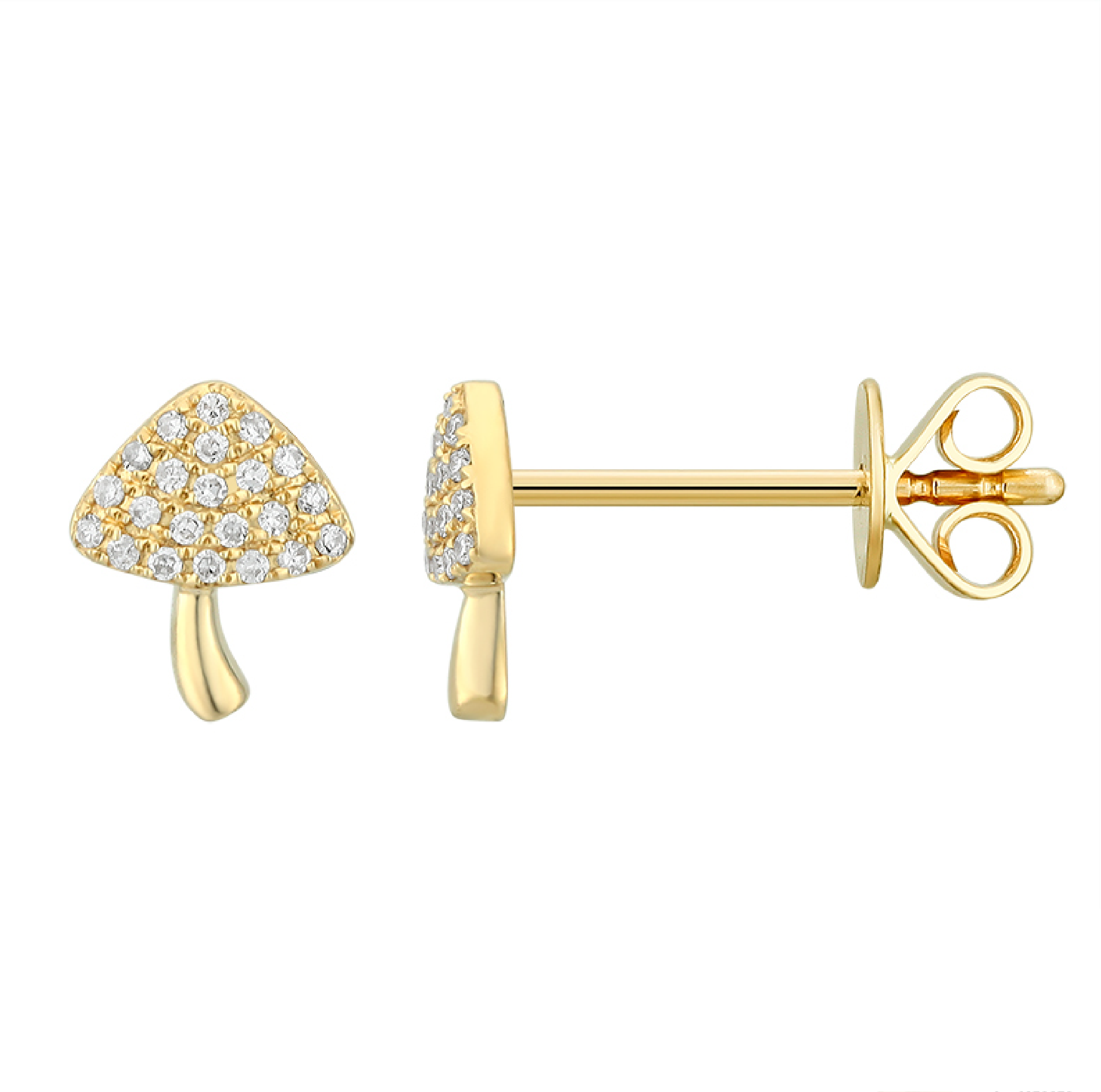 Pave Mushroom Studs
