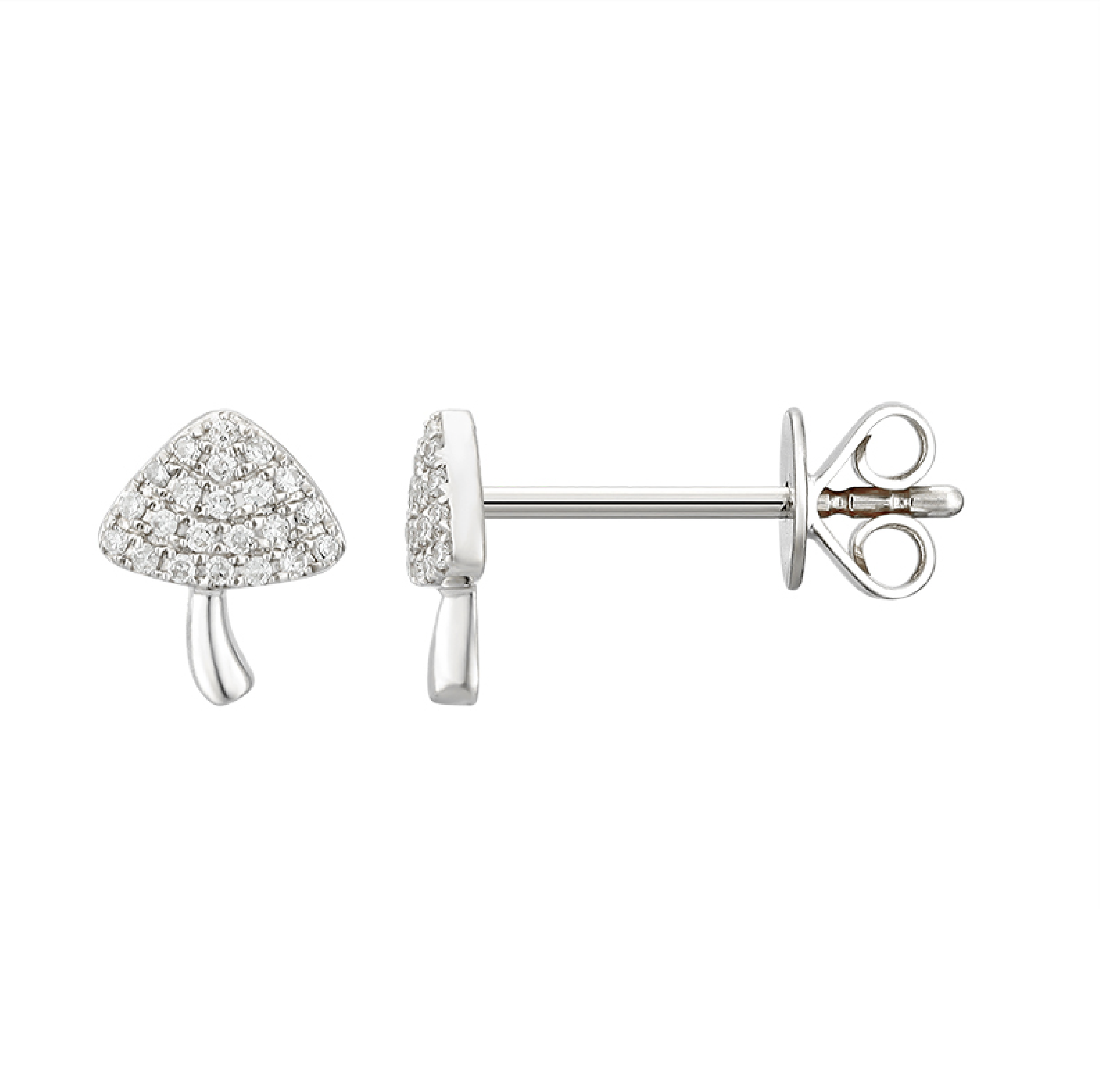 Pave Mushroom Studs