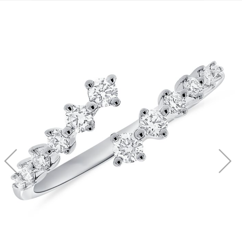 Graduated Wrap Diamond Pinky Ring