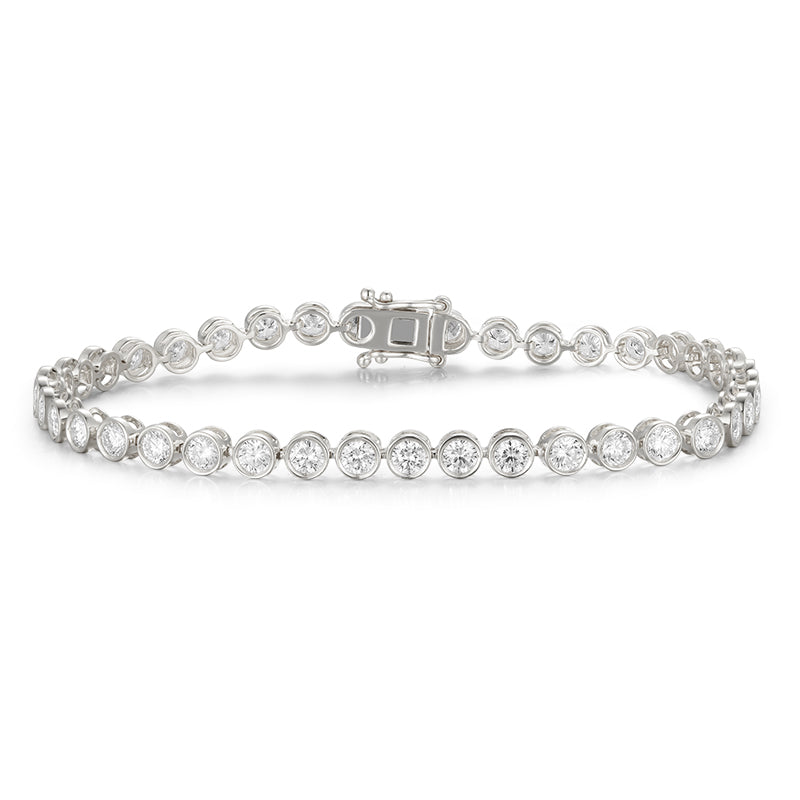 Lab Bezel Tennis Bracelet