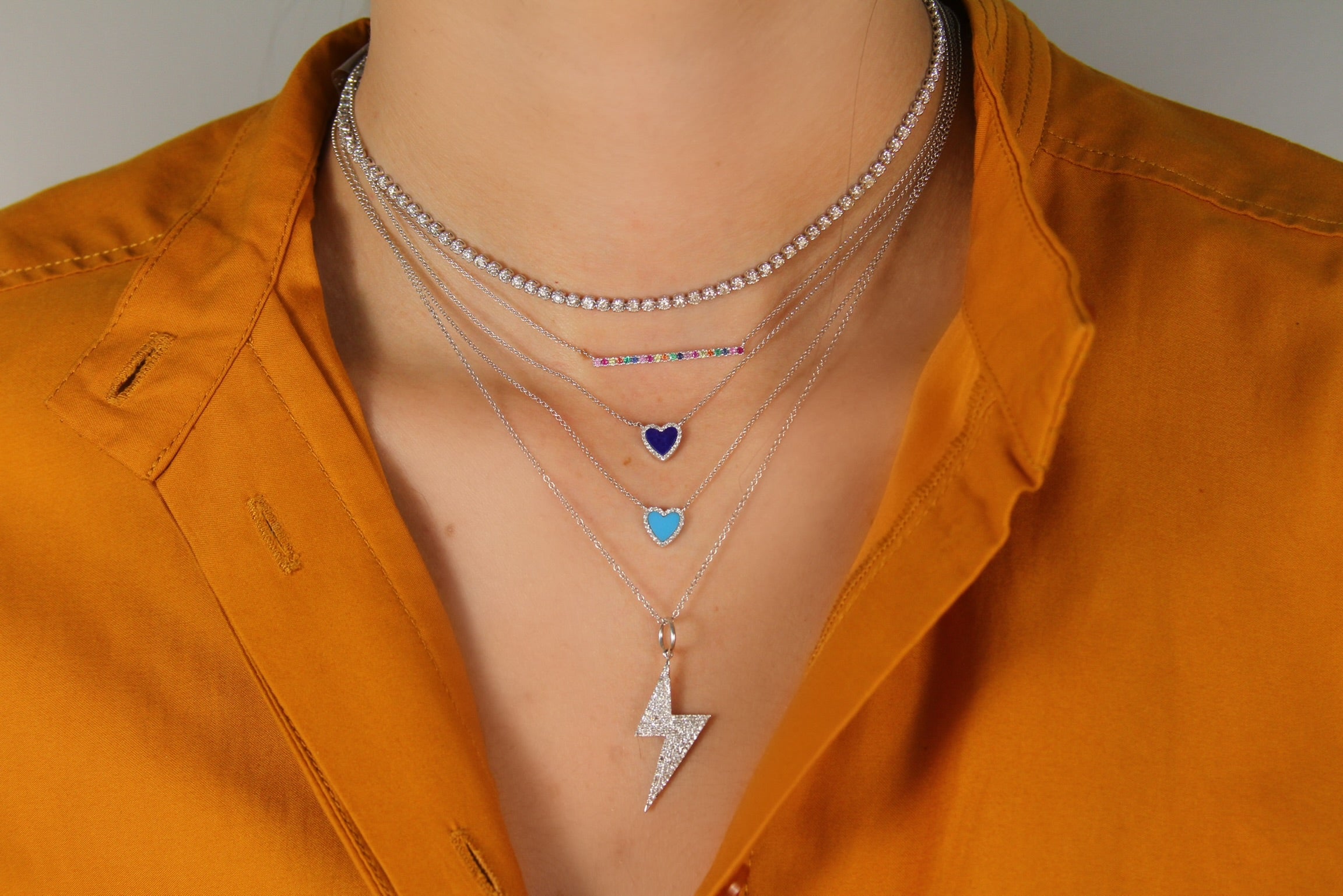 Collar de barra de arcoíris