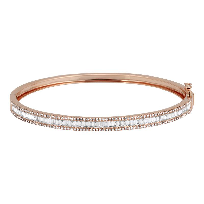Brazalete de baguette y diamantes