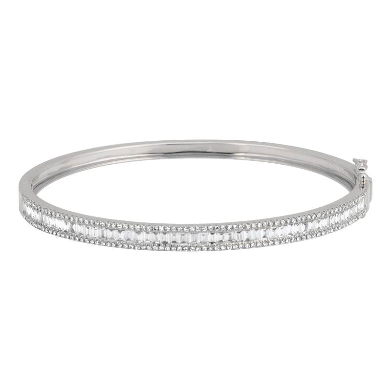 Brazalete de baguette y diamantes