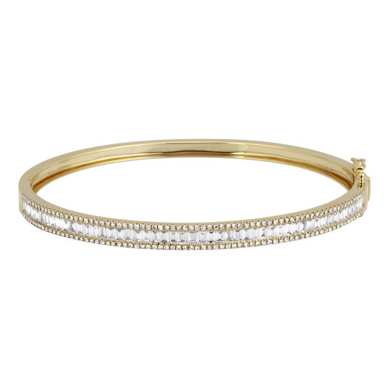 Brazalete de baguette y diamantes