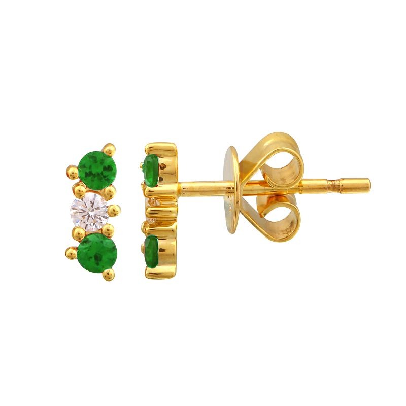 Gemstone and Diamond Bar Piercing