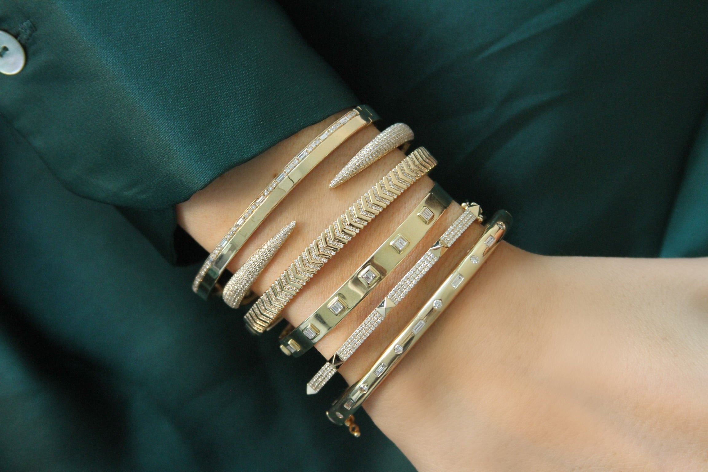 Braided Diamond Bangle