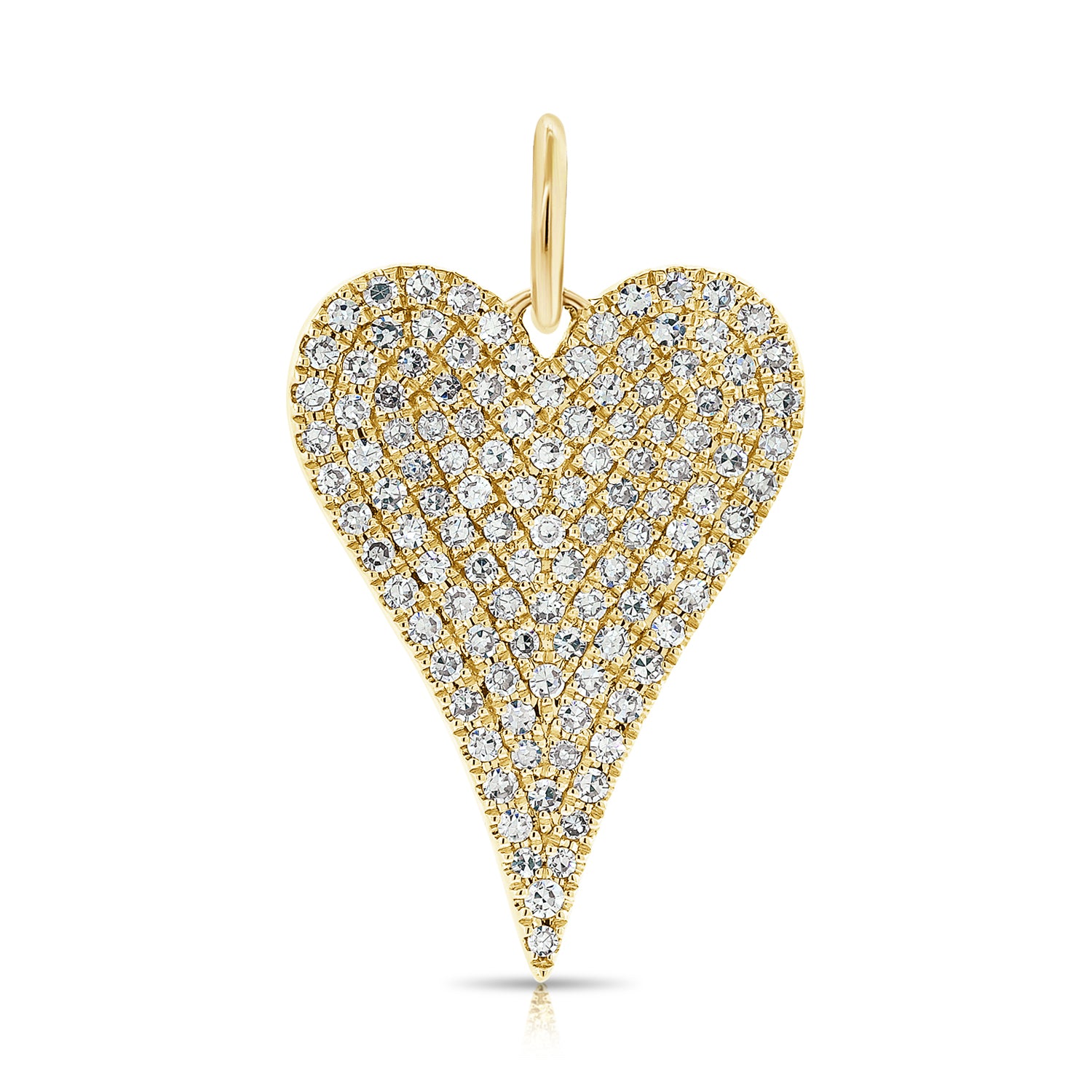 Charm de corazón pavé grande