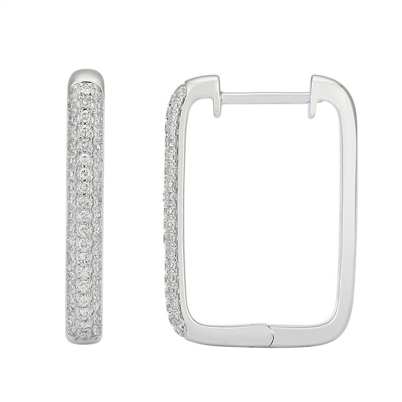 Aros rectangulares pavé